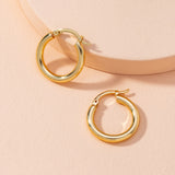 Simple Alloy Hoop Earrings