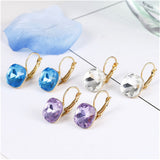 Microinlaid Square Diamond Earrings