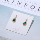 Emerald Green Stud Earrings