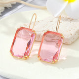 Square Transparent Glass Crystal Earring