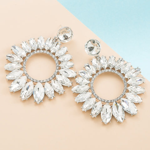Large Hollowedout Flowershaped Earring