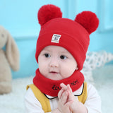 Baby Hat Scarf Bear Set