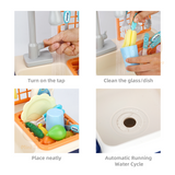 Kitchen Pretend Play Sink Toy - Automatic Running Water  - [CS22]
