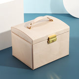 Luxury Leather Jewelry Box/Organizer with Mirror & Lock