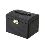 Luxury Leather Jewelry Box/Organizer with Mirror & Lock