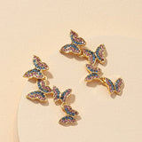 Diamond Butterfly Retro Earrings