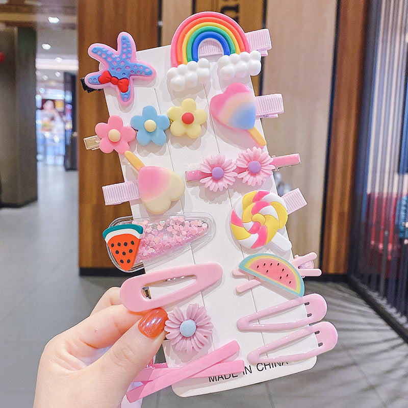 Rainbow Candy Color Baby Clip Set - 14pcs