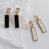 Long Rectangular Drop Earrings