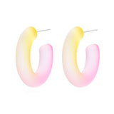 Rainbow C Shaped Earrings