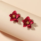 Multilayer Petal Flower Earrings