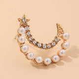 Moon Star Pearl Earrings