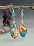 Bohemia Retro Colorful Glaze Tassel Earrings