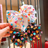 Polka Dot Big Bow Hairpin