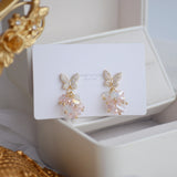 Crystal Diamond Butterfly Earrings