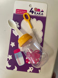 Baby Silicone Spoon Feeder with Brush