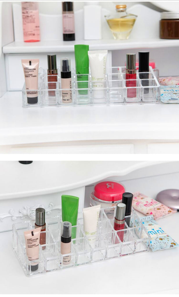24 Grid Acrylic Lipstick Box Makeup Organizer Storage Box Nail Polish Storage - [CS22]