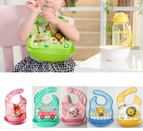 Waterproof Silicone Baby Bib (4 pcs)