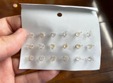 Stud Earrings Pack (9 Pairs)