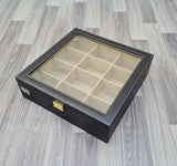 PU Leather Tie Storage Box 12 Slot