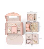 Luxury PU Leather Jewelry Box/Organizer with Drawers and Mirror [SALE]
