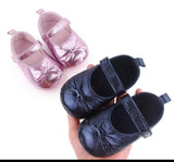 Shimmer Bow Baby Shoes