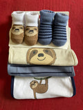 Hudson Baby Socks and Bib Set (Pack of 5)