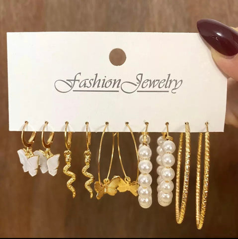 Earrings Set - 6 pairs