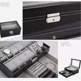 PU Leather Watch Storage Box & Jewellery Box