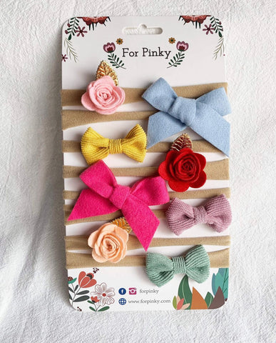 Nylon Baby Headband Set (8pcs)