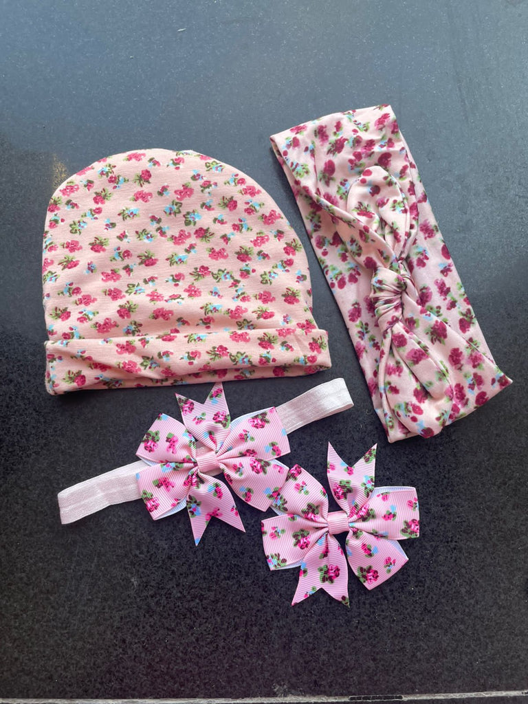 Baby Cotton Cap and Band Set