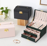 Luxury PU Leather Jewelry Box/Organizer with Drawers [SALE]