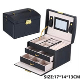 Jewellery Box - Double Drawer with Large Mirror