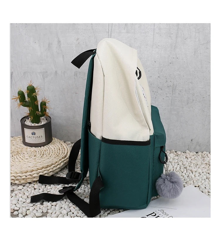 4pcs Set Backpack School Bag/Travel Bag Multipurpose
