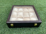 PU Leather Watch Storage Box - 12 Slot