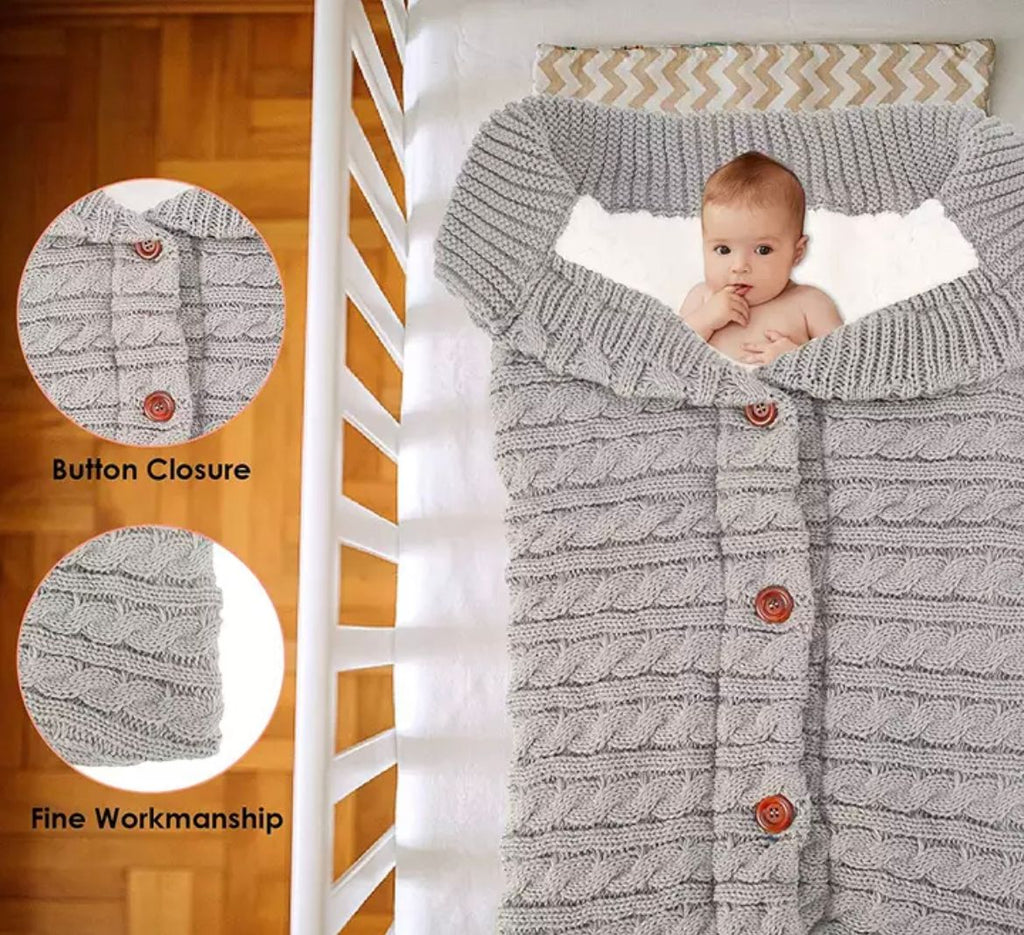 Baby Knit Swaddle Wrap/Sleeping Bag/Bistaar