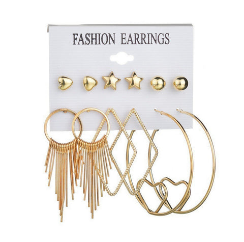 Earrings Set - 6 pairs