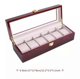 Luxury Wooden Watch Storage Box (Imported) - 6 Slot