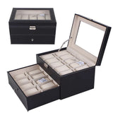 11.11 PU Leather Watch Storage Box (20 Slots)