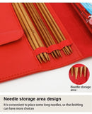 Bamboo Crochet Hooks Set with Leather Bag Circular Knitting Needles