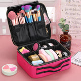 PU Leather Cosmetic Organizer Travel Storage Box