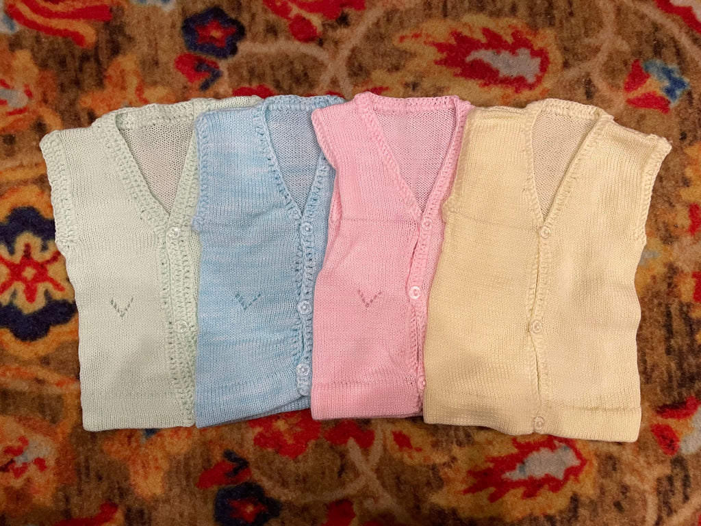 Baby Woolen Vest with Buttons (Pack of 4) - [CS22]