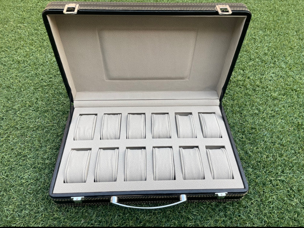 Premium Watch Briefcase Storage Box 12 Slot