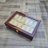 Wooden Watch Storage Box - 12 Slot