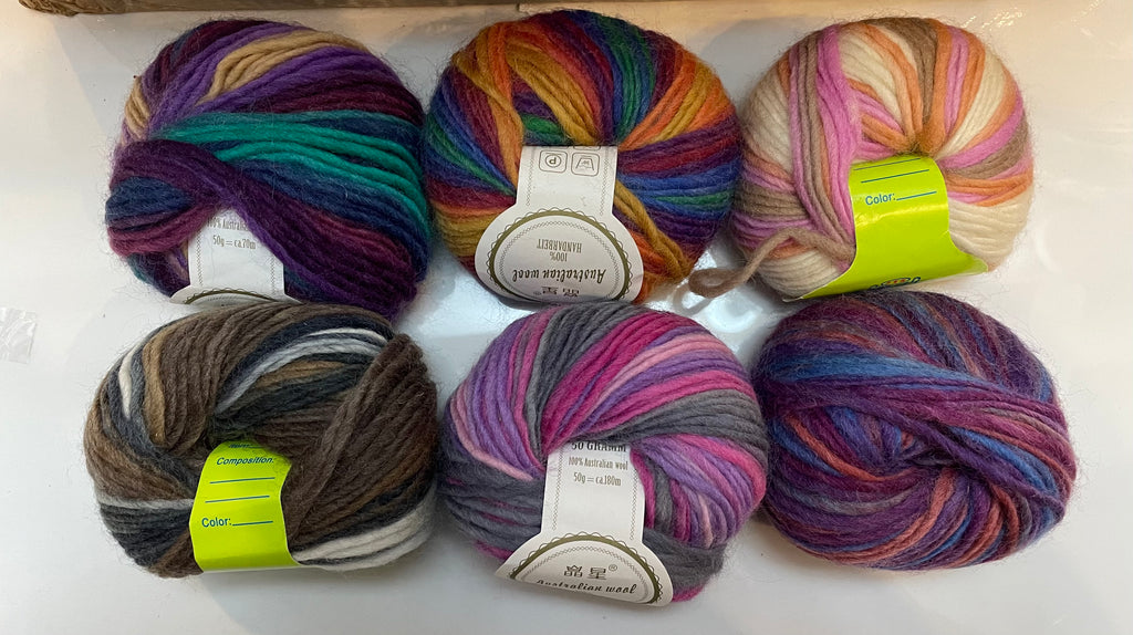 Multicolor Wool Roving Yarn  - [CS22]