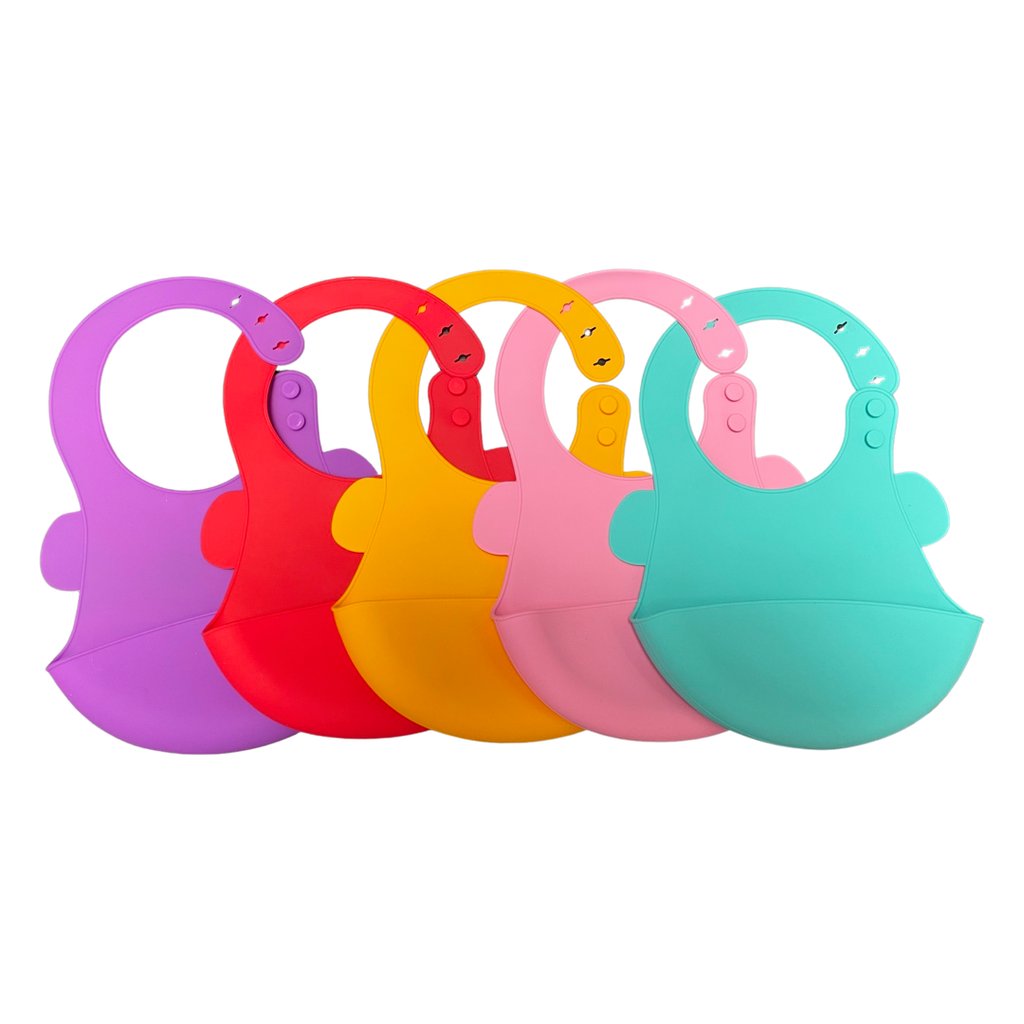 Baby Silicone Bib (Pack of 5)