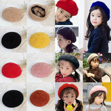 Kids Beret Warm Plain Beanie  - [CS22]