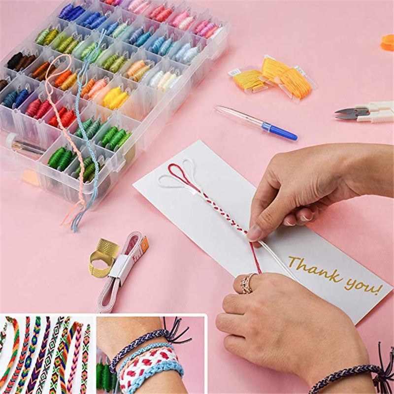 36 Grids Plastic Embroidery Floss Cross Stitch Organizer Storage Box
