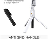 3 in 1 Wireless Bluetooth Selfie Stick Foldable Mini Tripod Expandable Monopod with Remote Control for iPhone IOS Android