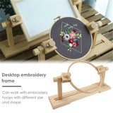 Wooden Cross Stitch Rack Embroidery Frame Hoop Stand