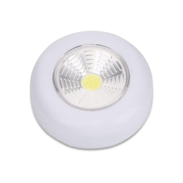 3 LED Battery Powered Tap Push Light - Closet Cabinet Kitchen Wall Lamp - [CS22]